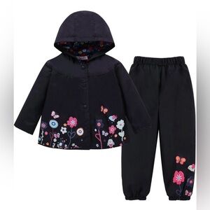 Kid Waterproof Hooded Coat Jacket Outwear Suit Raincoat Sz 3-4T